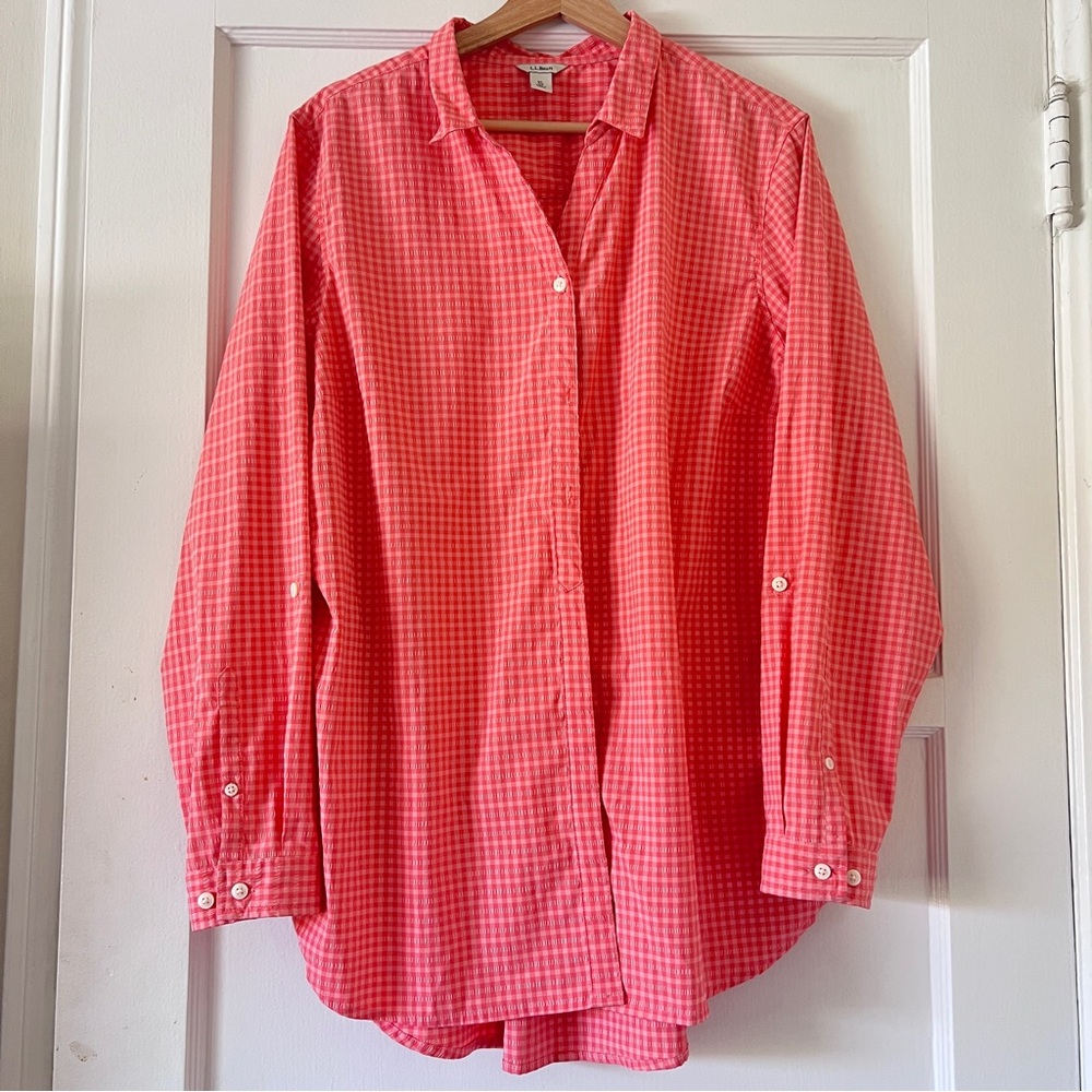 LL Bean Women’s Size XL Performance Hiking Shirt long sleeve gorpcore summer